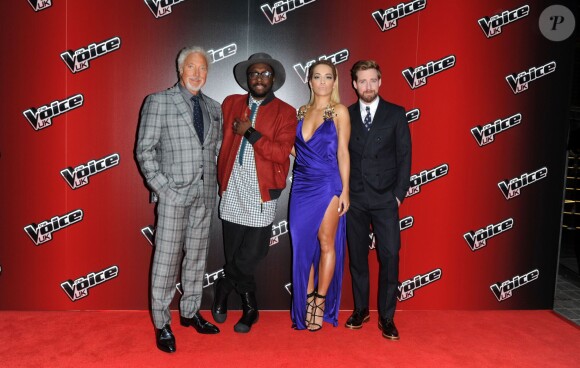 Tom Jones, Will I Am, Rita Ora et Ricky Wilson au Photocall de la nouvelle saison de "The Voice UK" à l'hôtel Mondrian à Londres. Le 5 janvier 2015
