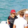 Exclusif - Rita Ora et son compagnon Ricky Hilfiger quittent l'île de Saint-Barthélémy, où ils ont passé leurs vacances de Noël. Le 29 décembre 2014 