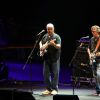 Pino Daniele et Eric Clapton pour un concert au bénéficie des enfants atteints du sida en Italie le 24 juin 2011  