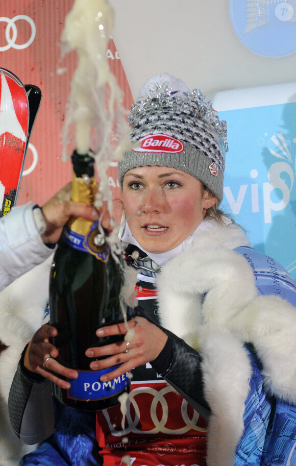 Mikaela Shiffrin of the USA takes 1st place during the Audi FIS Alpine Ski World Cup Women's Slalom on January 4, 2013 in Zagreb, Croatia. Photo by Alexis Boichard/Agence Zoom/ABACAPRESS.COM05/01/2013 - Zagreb