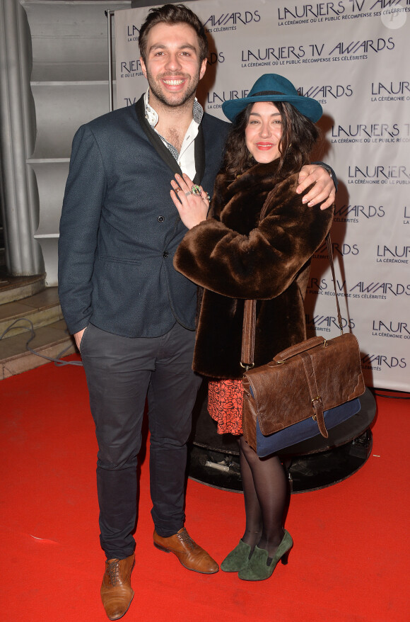 Coline D'Inca ( plus belle la vie) et Arnaud Mizzon - Cérémonie des "Lauriers TV Awards 2015" à la Cigale à Paris, le 6 janvier 2015.06/01/2015 - Paris