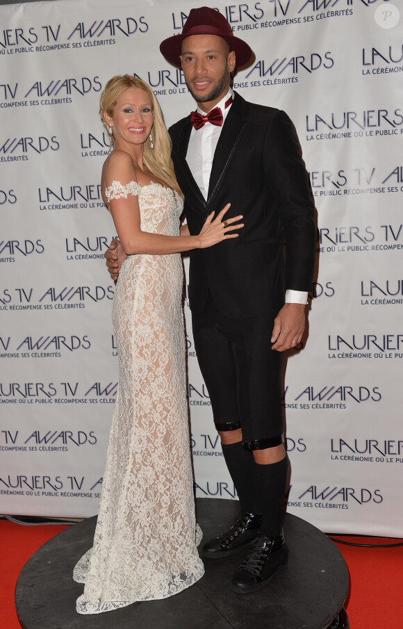 Tatiana Laurens et son mari Xavier Delarue - Cérémonie des "Lauriers TV Awards 2015" à la Cigale à Paris, le 6 janvier 2015.06/01/2015 - Paris