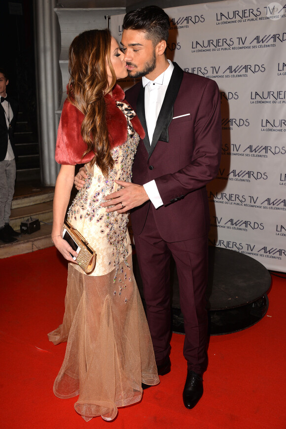 Julien Guirado et sa petite-amie Vanessa Lawrens - Cérémonie des "Lauriers TV Awards 2015" à la Cigale à Paris, le 6 janvier 2015.06/01/2015 - Paris