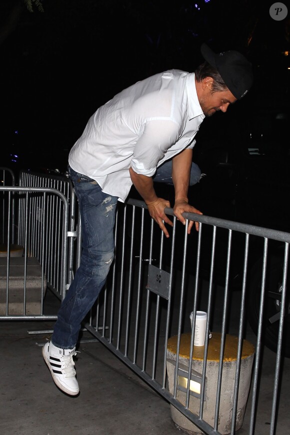Exclusive - Le mari de Josh Duhamel se rend au Staples Centers pour le match des Lakers contre les Clippers le 7 janvier 2015