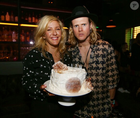 Ellie Goulding et Dougie Poynter fêtent l'anniversaire de la chanteuse dans un bowling à Miami Beach le 3 janvier 2015 