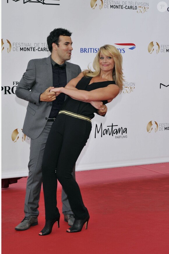 Alex Goude et Sandrine Corman au 53e Festival de Monte-Carlo, le 9 juin 2013.