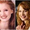 Jessica Chastain. A gauche au lycée (WhoSay) et à droite le 6 janvier 2015 à New York