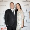 Harvey Weinstein et sa femme Georgina Chapman assistent à l'after-party des Golden Globes, organisée par The Weinstein Company et Netflix, au Robinsons May Lot. Los Angeles, le 11 janvier 2015.
