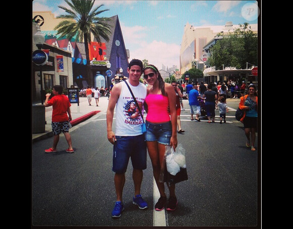 James Rodriguez avec sa femme Daniela en vacances en mai 2013