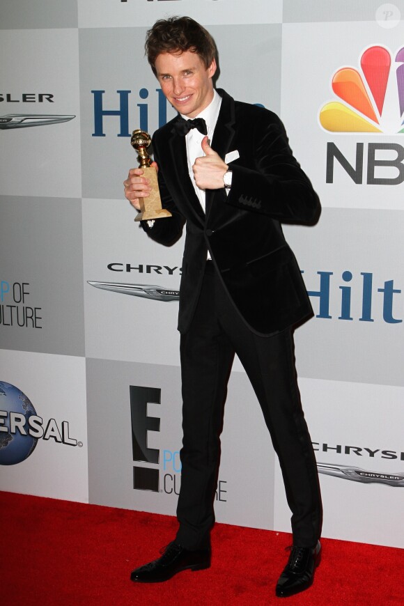 Eddie Redmayne assiste à l'after-party des Golden Globes organisée par Universal et NBC. Los Angeles, le 11 janvier 2015.
