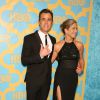 Justin Theroux et sa compagne Jennifer Aniston à la soirée "HBO Golden Globes" à Beverly Hills. Le 11 janvier 2015 