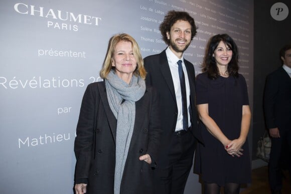 Nicole Garcia, Pierre Rochefort et Zabou Breitman - Photocall de la soirée des "Révélations César 2015" au salon Chaumet à Paris le 12 janvier 2015.