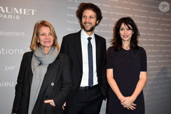 Nicole Garcia, Pierre Rochefort et Zabou Breitman à la soirée des Révélations aux César 2015, à l'Hôtel Meurice, Paris, le 12 janvier 2015.