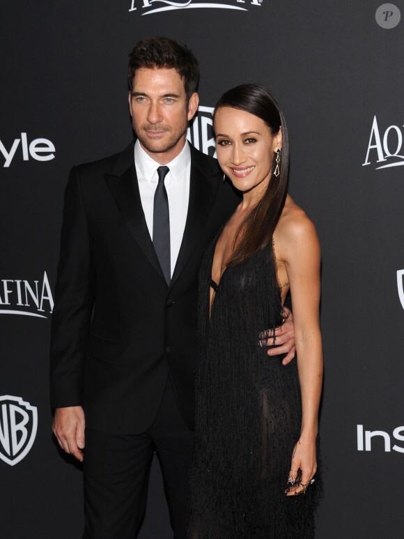 Dylan McDermott et sa chérie  Maggie Q à la soirée WB InStyle Golden Globe Party à Los Angeles, le 11 janvier 2015