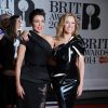 Kylie Minogue et Dannii Minogue aux "Brit Awards 2014" à Londres, le 19 février 2014.