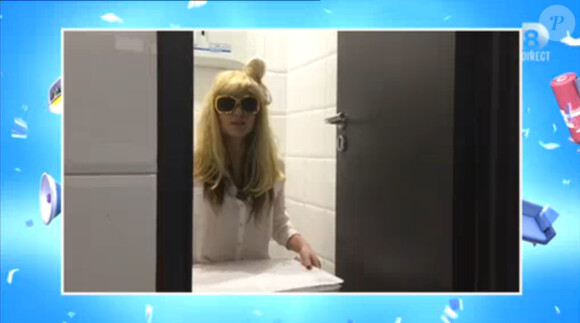 Capucine Anav dans une vidéo humoristique diffusée dans Touche pas à mon poste, le mercredi 14 janvier 2015.