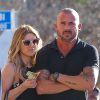 Dominic Purcell déjeune avec sa nouvelle compagne au "Granville Cafe" à Studio City, Los Angeles, le 14 janvier 2015.