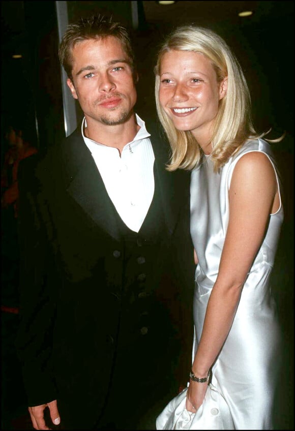Brad Pitt et Gwyneth Paltrow lors de l'avant-première du film Légendes d'automne le 24 avril 1995 à Londres