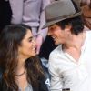 Ian Somerhalder et sa petite-amie Nikki Reed assistent au match de basket des Lakers contre les Pheonix Suns à Los Angeles, le 28 décembre 2014.