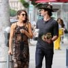 Nikki Reed et son petit-ami Ian Somerhalder se promènent à Beverly Hills, le 8 septembre 2014.  