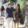 Ian Somerhalder et sa petite-amie Nikki Reed vont déjeuner au restaurant avec des amis à West Hollywood, le 7 septembre 2014.  