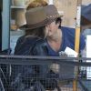 Ian Somerhalder et sa petite-amie Nikki Reed vont déjeuner au restaurant avec des amis à West Hollywood, le 7 septembre 2014 