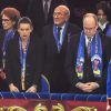 La princesse Stéphanie et le prince Albert II de Monaco assistaient le 15 janvier 2015 à la soirée d'ouverture du 39e Festival International du Cirque de Monte-Carlo, où une minute de silence a été observée à la mémoire de Kevin Ferrari, jeune artiste de 24 ans de la troupe Flic Flac qui a trouvé la mort quelques heures avant le lever de rideau.