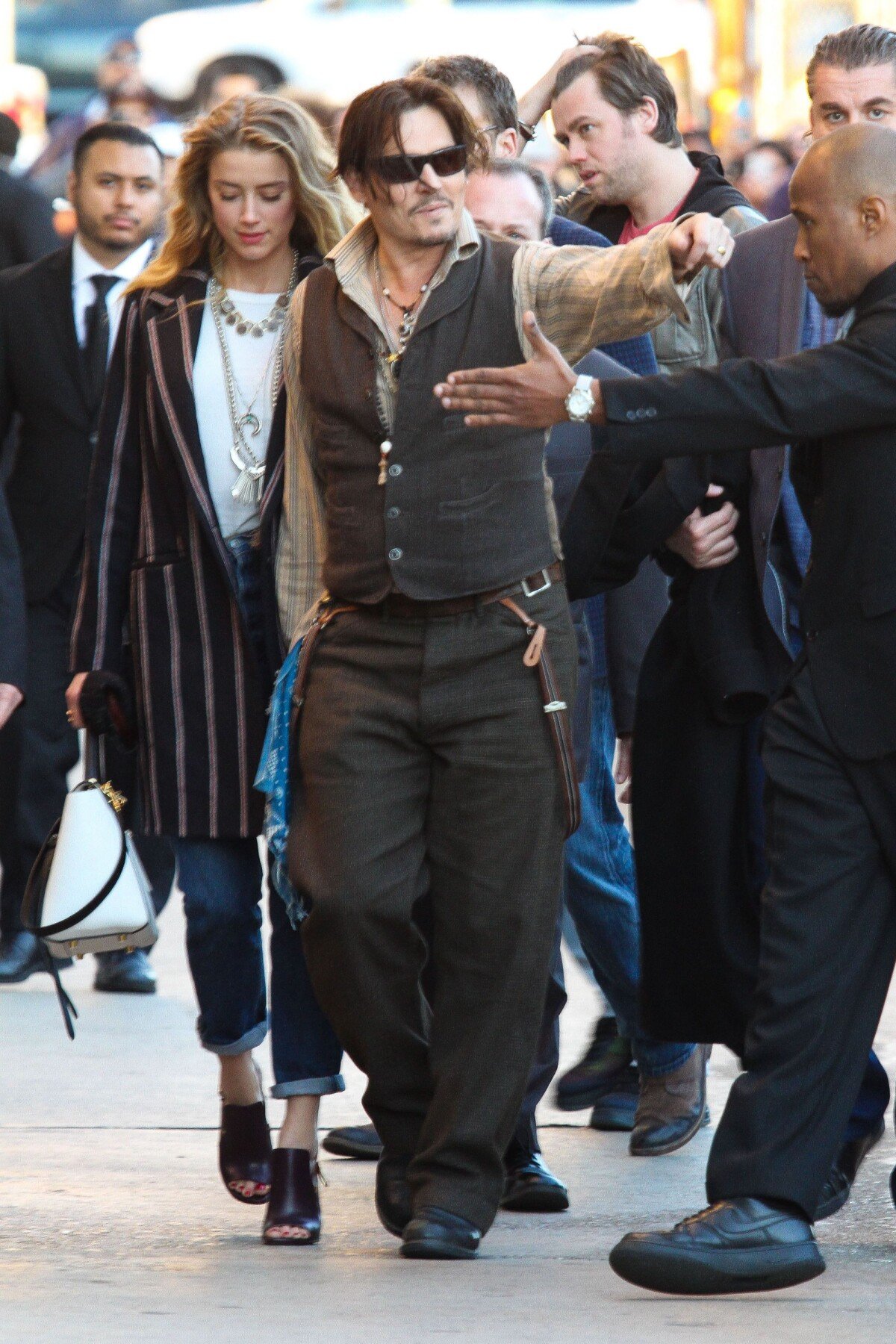 Photo Johnny Depp Et Amber Heard Arrivent Au El Capitan Theatre Pour Le Jimmy Kimmel Live 7387