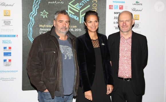 Luc Besson, Isabelle Giordano et Jean-Paul Salomé participent à la conférence de presse et la soirée UniFrance Films à l'occasion des résultats des films Français à l'étranger en 2014, à Paris, le 16 janvier 2015.
