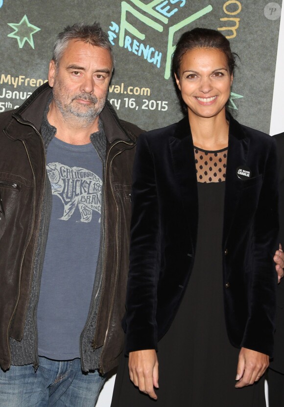 Luc Besson et Isabelle Giordano participent à la conférence de presse et la soirée UniFrance Films à l'occasion des résultats des films Français à l'étranger en 2014, à Paris, le 16 janvier 2015.