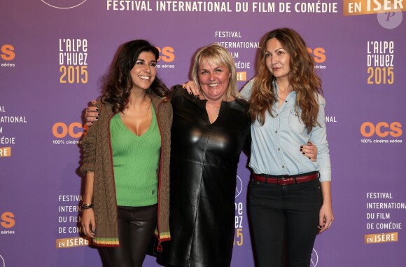 Reem Kherici, Valérie Damidot et Delphine Manivet - 3e journée du 18e festival international du film de comédie de l'Alpe d'Huez, le 16 janvier 2015.