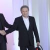 Patrick Fiori et Michel Drucker lors de l'enregistrement de l'émission "Vivement Dimanche" diffusée le 11 mai 2014 