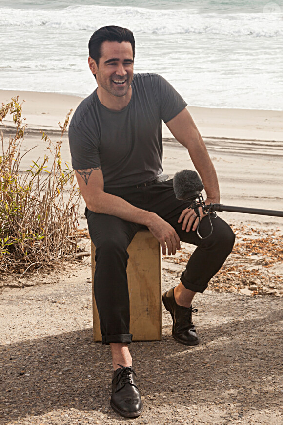 Colin Farrell dans les coulisses de son shooting pour la campagne publicitaire d'Intenso, le nouveau parfum pour hommes de Dolce & Gabbana.