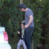 Exclusif - Colin Farrell et son fils Henry se rendent chez des amis à Studio City, Los Angeles, le 16 janvier 2015.