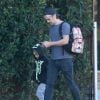 Exclusif - Colin Farrell et son fils Henry se rendent chez des amis à Studio City, Los Angeles, le 16 janvier 2015.