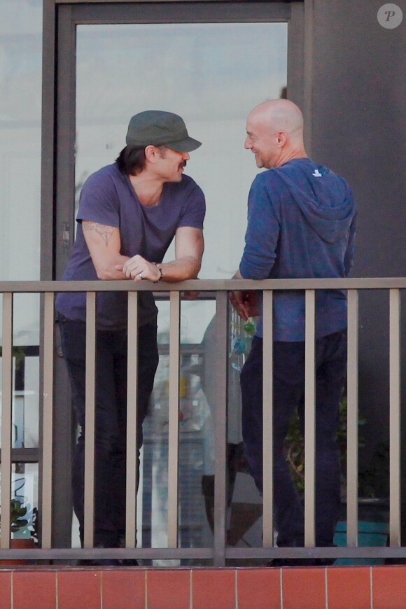 Exclusive - Colin Farrell chez un podologue à Los Angeles, le 16 janvier 2015.