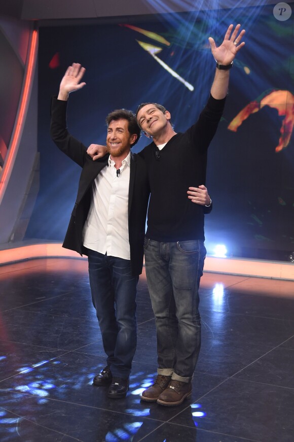 Le comédien Antonio Banderas, invité de l'émission "El Hormiguero", à Madrid en Espagne le 19 janvier 2015.