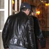 Exclusif - Antonio Banderas et sa compagne Nicole Kimpel arrivent à leur hôtel à Madrid en Espagne le 19 janvier 2015.