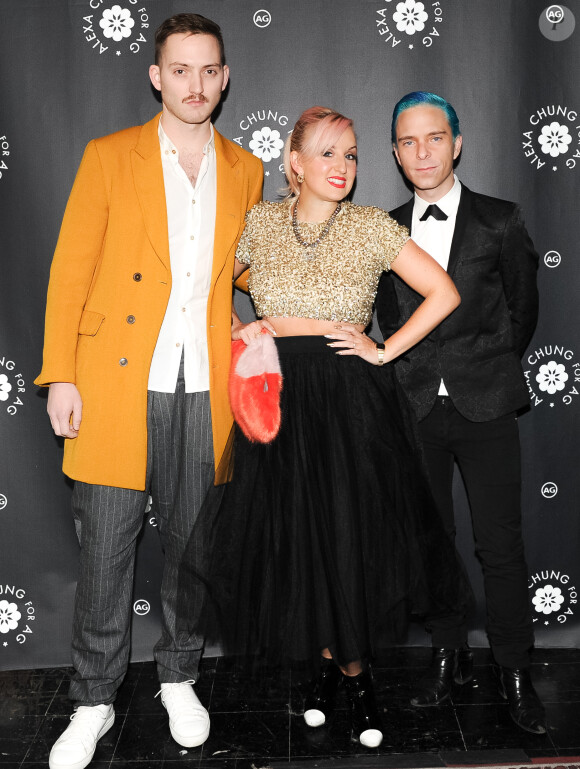 John Daniel, Aimee Phillips, Drew Elliott lors de la soirée AG Jeans à New York le 20 janvier 2014