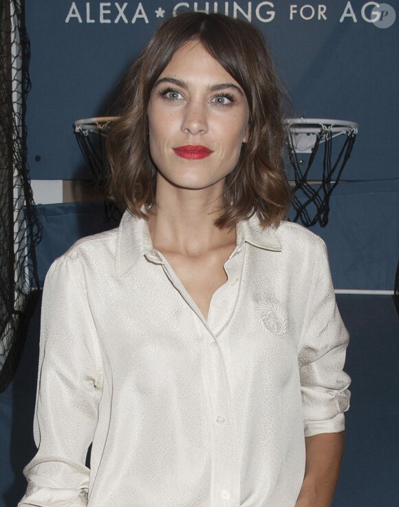 Alexa Chung au lancement de sa collection pour la marque "AG Jeans" à New York, le 20 janvier 2015. 