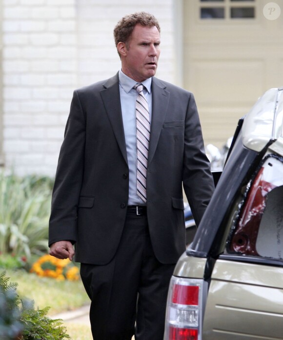 Exclusif - Mark Wahlberg et Will Ferrell sur le tournage du film "Daddy's Home" à la Nouvelle-Orléans, le 17 novembre 2014.