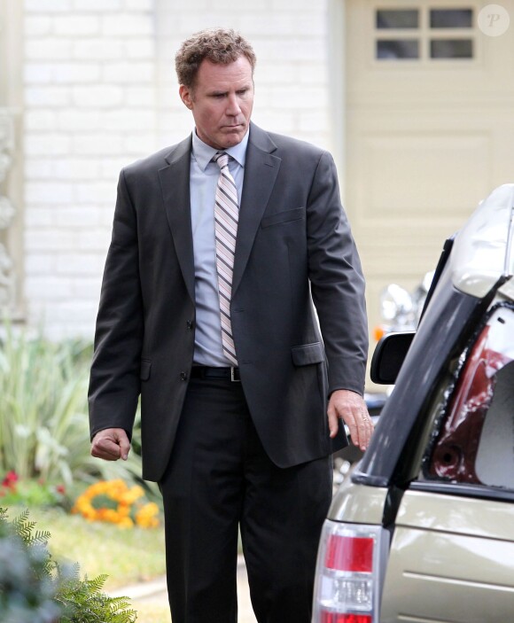 Exclusif - Mark Wahlberg et Will Ferrell sur le tournage du film "Daddy's Home" à la Nouvelle-Orléans, le 17 novembre 2014.