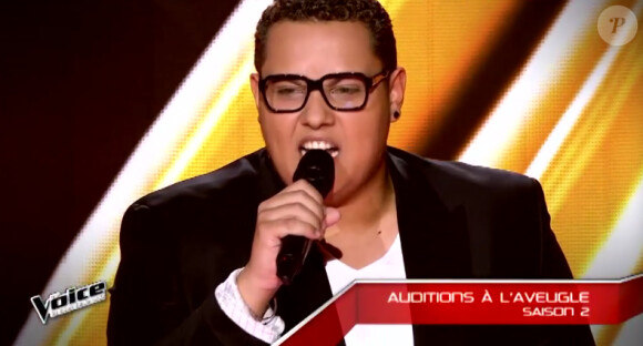 Guillaume Etheve dans The Voice 2015 sur TF1, le samedi 24 janvier 2015