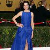 Julianna Margulies a choisi une robe improbable pour la  21ème cérémonie annuelle des "Screen Actors Guild Awards" à l'auditorium "The Shrine" à Los Angeles, le 25 janvier 2015.