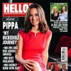Pippa Middleton en couverture de Hello! Magazine en juin 2014 dans une robe LK Bennett en tant qu'ambasssadrice de la British Heart Foundation.
