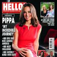 Pippa Middleton en couverture de  Hello! Magazine  en juin 2014 dans une robe LK Bennett en tant qu'ambasssadrice de la British Heart Foundation.