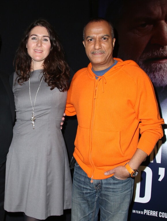 Pascal Legitimus et sa femme Adriana Santini - Avant-première du film Un homme d'Etat réalisé par Pierre Courrège à l'auditorium de l'Hôtel de Ville à Paris le 26 janvier 2015.