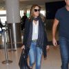 Melissa Rivers  va prendre un avion à l'aéroport de Los Angeles, le 9 octobre 2014. 