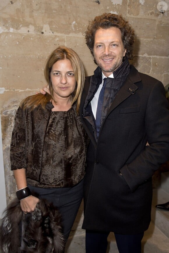 Paolo Vedovi et sa femme Cathy Vedovi lors du Lancement de la collection "Mécaniques Célestes" de Elie Top, le 27 janvier 2015.