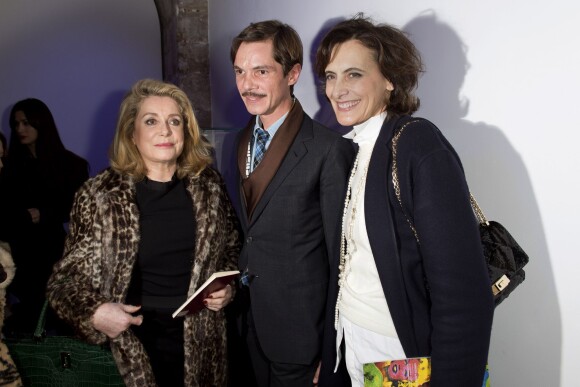 Catherine Deneuve, Elie Top et Inès de La Fressange lors du Lancement de la collection "Mécaniques Célestes" de Elie Top, le 27 janvier 2015.